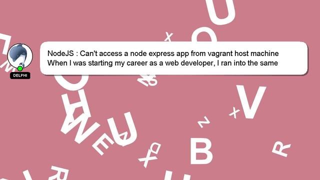 NodeJS : Can't access a node express app from vagrant host machine смотреть онлайн