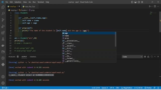 #71 __init__ python function and self parameter || Python Course For Absolutely Beginners смотреть онлайн