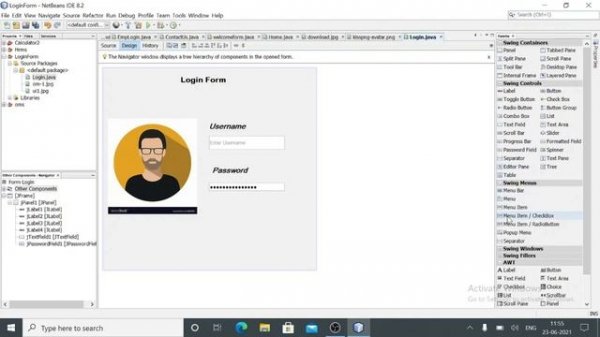 Java - How to Create Login Form (GUI) in Java Using NetBeans IDE | Java Tutorial | Custom Login For