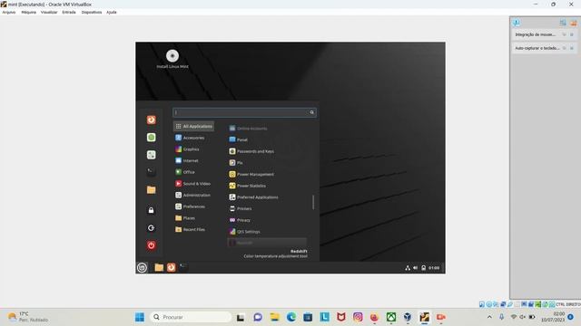 Linux Mint 21.1Cinnamon Edition on Oracle VM VirtualBox смотреть онлайн