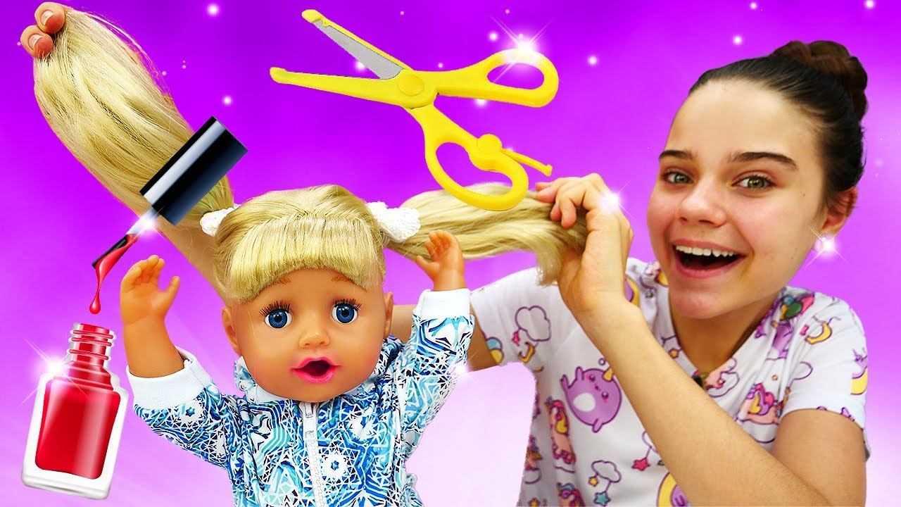 Прическа и маникюр для Беби Бон Эмили! Игры КАК МАМА в салоне красоты смотреть онлайн