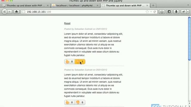 Thumbs rating system with jQuery, PHP and MySQL 1 Database import смотреть онлайн