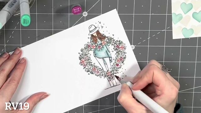 Valentina Girl with Chatty Hearts | February Sketch Challenge | Unity Stamp Co. смотреть онлайн