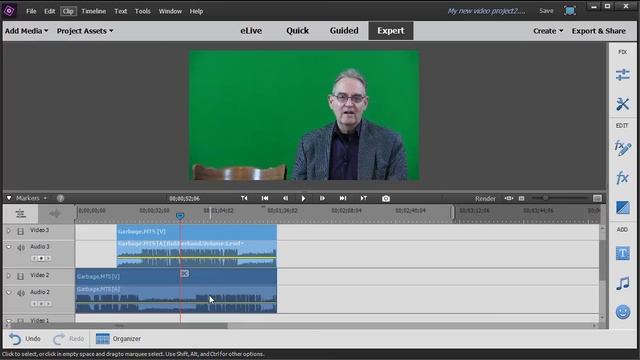 Premiere Elements - Use the garbage matte to combine 2 clips смотреть онлайн