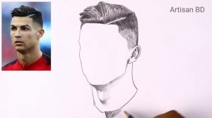 Pencil Sketch of Cristiano Ronaldo Easy step by step Drawing || CR7 from Al Nassr Club #ronaldo