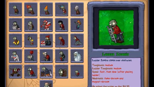 All the zombies of Plants vs Zombies HD смотреть онлайн