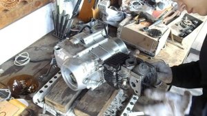 Сборка мотора питбайка (154 FMI) Замена коробки!