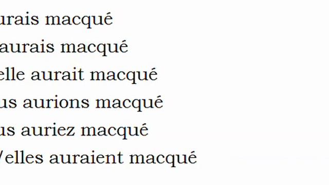 Изучение французского языка = Спряжение глаголов = Macquer