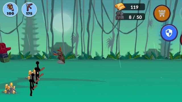 Stickman History Battle - Walkthrough Gameplay Stone Age All Levels 1-4 [Part 1]