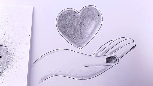 How to draw hand with heart ❤️/ Love Drawing videos for beginners/ Easy drawings for girls easy смотреть онлайн