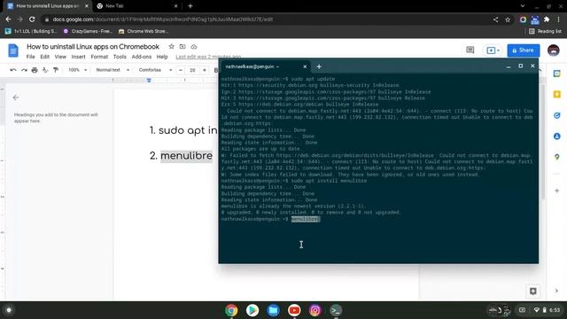 How to Uninstall Linux Application on you Chromebook смотреть онлайн