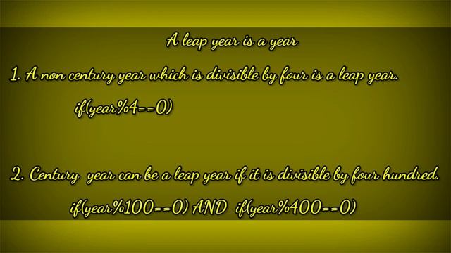 Leap year in java - Let's know how to find a leap year смотреть онлайн