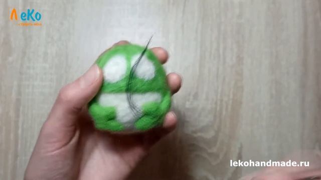 Сухое валяние/ Как свалять лягушку из шерсти/ Мастер-класс смотреть онлайн
