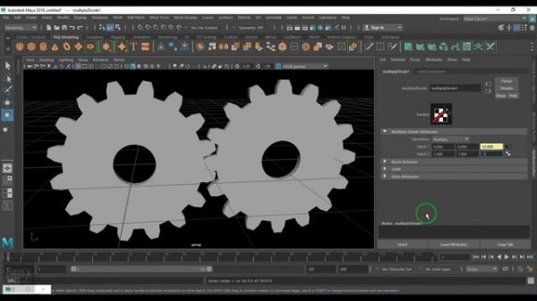 Mechanical Rigging basics | Gear rotation using Utilities | Maya Rigging Tutorial for beginners