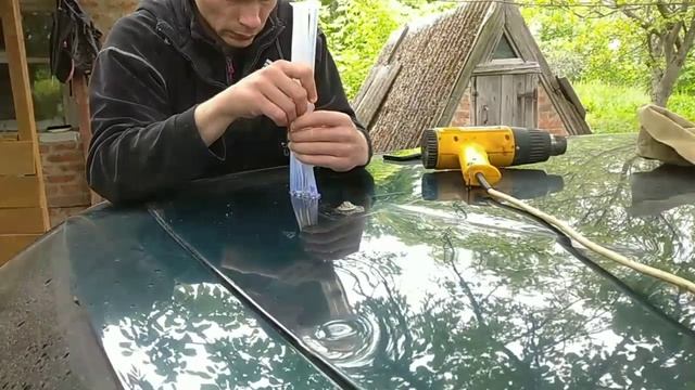 Устранение вмятин на автомобиле без покраски за 2$. Рихтовка крыши БМВ BMW Е39 после кювета. смотреть онлайн