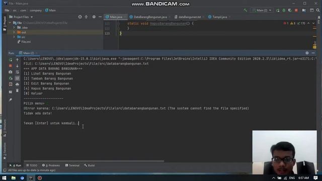 Belajar Java Membuat File Database Di Intellij IDEA Community Edition смотреть онлайн