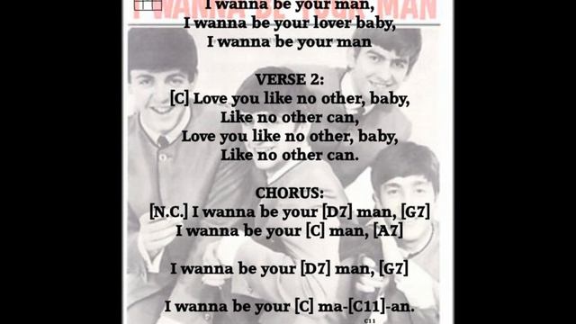 "I Wanna Be Your Man." Beatles Easy Play Chords смотреть онлайн