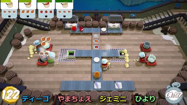 #5 Switch版 【Overcooked】 必見！大盛り上がりの四人実況！ смотреть онлайн