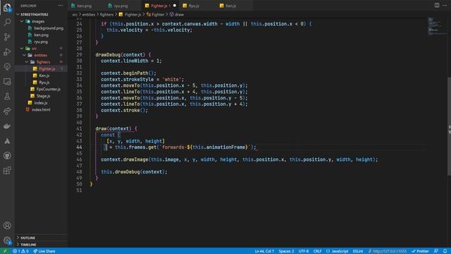 Coding a Street Fighter game | JavaScript, HTML Canvas | Sprite Animation & Origin Points (Part 4) смотреть онлайн