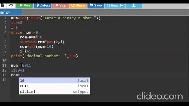 Ques 42 | Program to convert a binary number to decimal number | Python | #CBCDailyChallenge смотреть онлайн