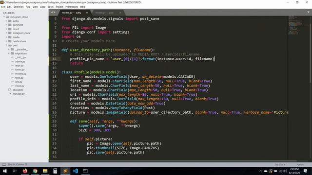 Django 3.0 Tutorial Instagram clone | Profile image resizing | 26 смотреть онлайн