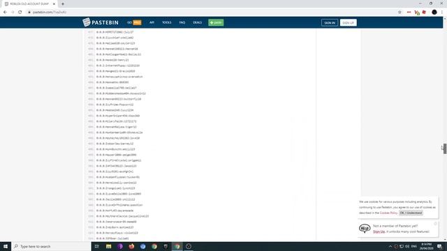 ROBLOX OLD ACCOUNT DUMP PASTEBIN 2020 смотреть онлайн