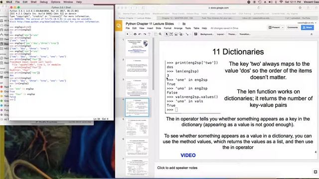 Dictionary length, keys and values смотреть онлайн