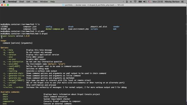 Introduction to Drupal console in Drupal 8 смотреть онлайн