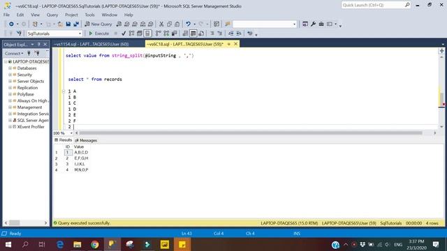 String Split in SQL Server смотреть онлайн