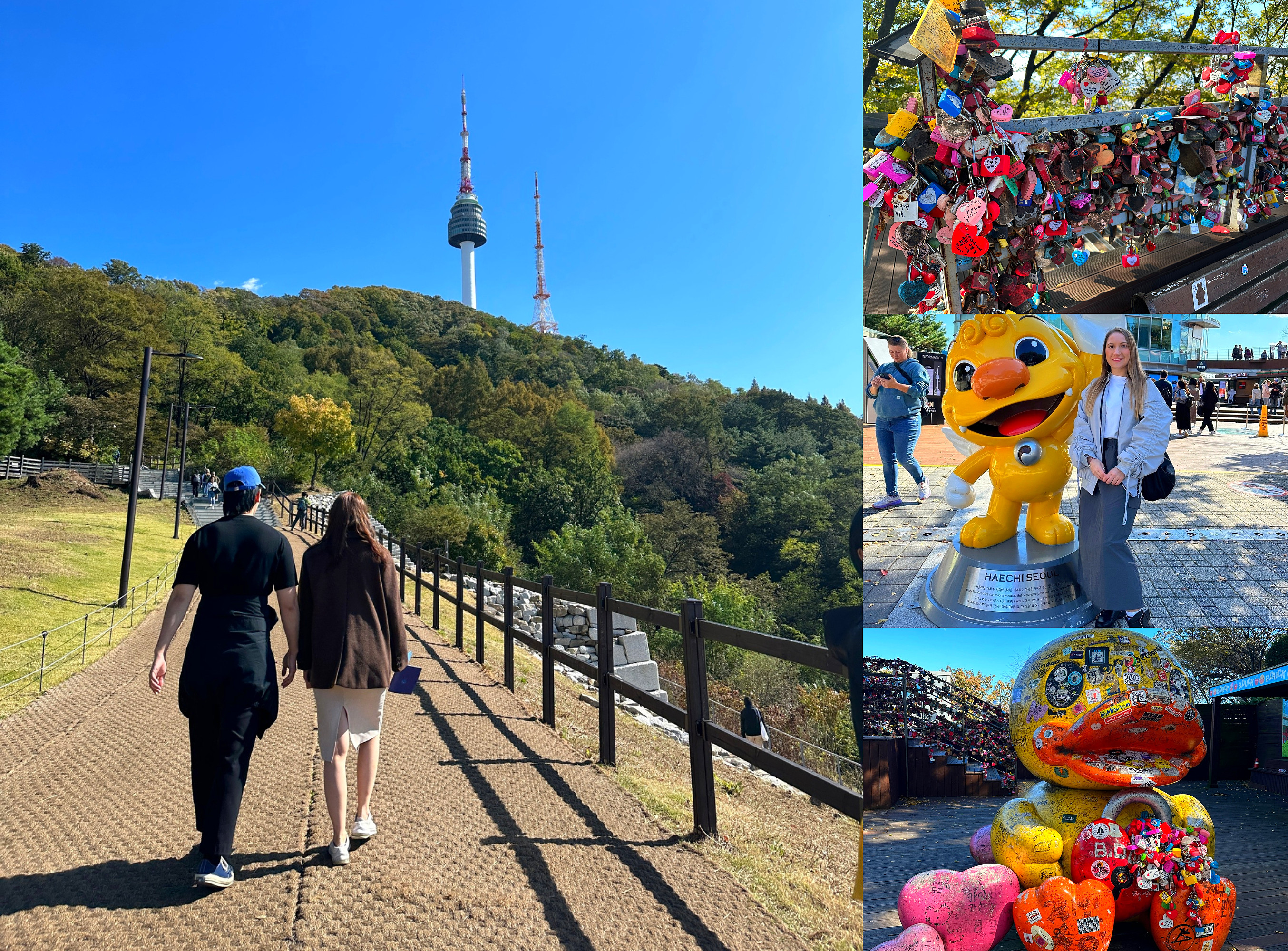 Корея #6 /Телебашня Намсан / тут нереально много замков и красивый вид смотреть онлайн