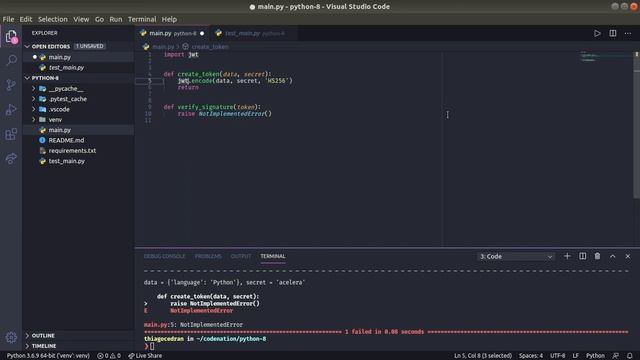 Resolução Desafio Modulo 04 - Json Web Token (JWT) - AceleraDev Python - Codenation смотреть онлайн