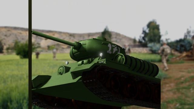 T-34 85 Tank 3D Model смотреть онлайн