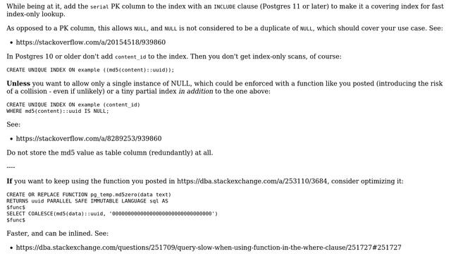 Databases: Having md5(NULL) return a non-NULL value in postgresql (3 Solutions!!) смотреть онлайн