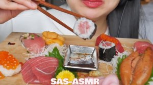 ASMR SUSHI PLATTER FEAST (EATING SOUNDS) NO TALKING | SAS-ASMR