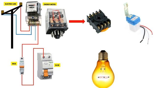 INSTALLATION DIAGRAM OF LIGHT SENSOR PHOTO CELLS USING RELAYS смотреть онлайн
