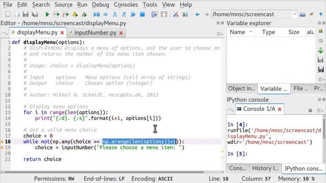 Creating an interactive menu (Python) смотреть онлайн