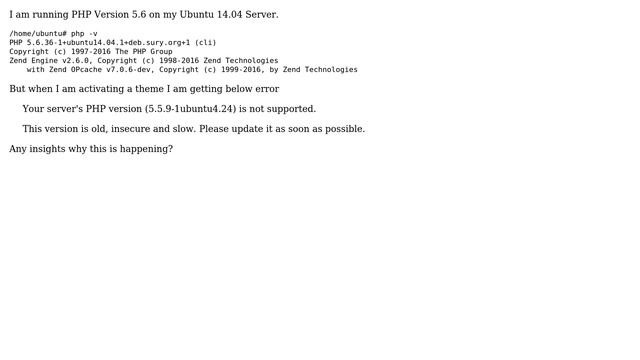 Wordpress: Wordpress and PHP Version Upgrade issue смотреть онлайн