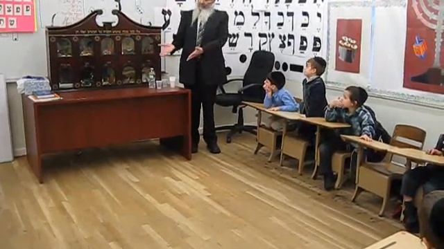 Rabbi Trenk Visiting Cheder Toras Zev to show a Model of the Makos смотреть онлайн