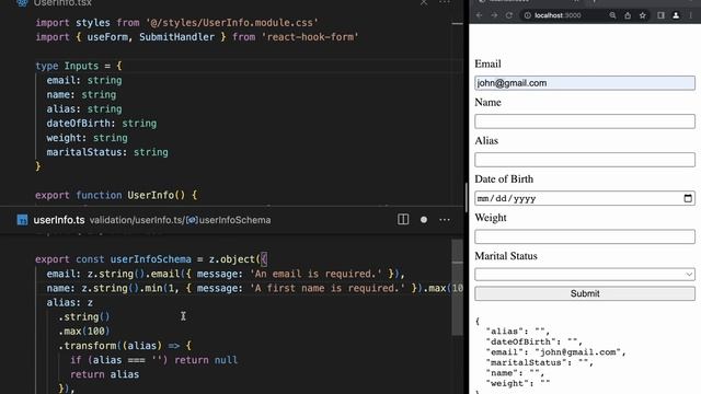 Forms with validation (Next.js + Zod + react-hook-form) смотреть онлайн