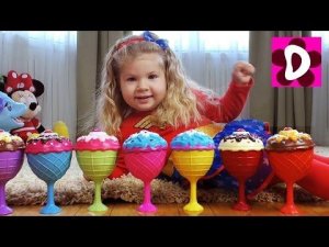 Угадай ЦВЕТ ВОЛОС Челлендж КУКЛЫ МОРОЖЕНОЕ Сюрприз Видео для Детей Игрушки Куклы и Игры для Девочек