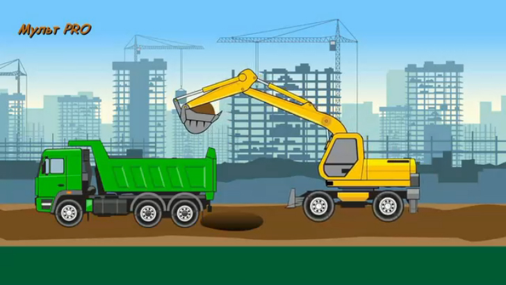 Мультики про машинки.  Дорожно-строительная техника. Машины для детей. 