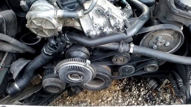 Как правильно снять или одеть ремень привода двигателя M57 смотреть онлайн