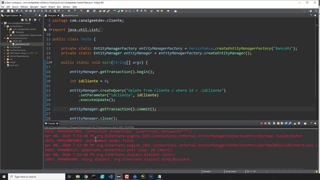 JAVA com JPA #3 - JPQL com executeUpdate() смотреть онлайн