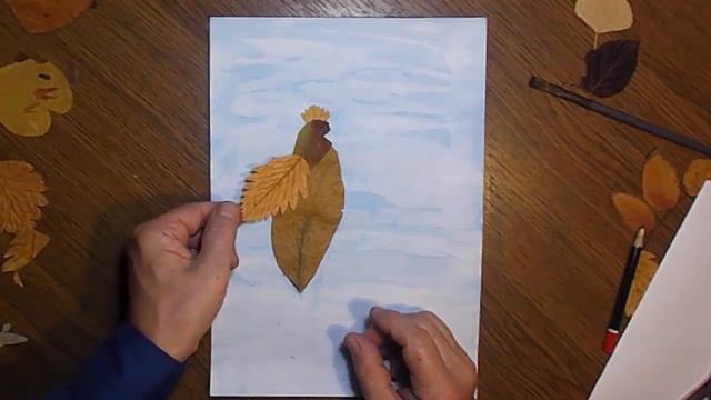 Аппликация из листьев. Урок для детей смотреть онлайн