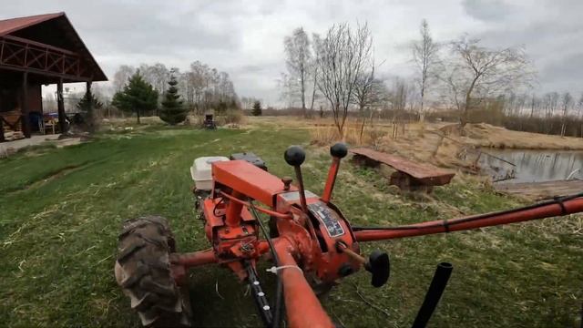 Бороную,драпакую мотоблоком МТЗ-09Н. смотреть онлайн