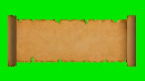 Футаж Свиток на зелёном фоне - хромакей