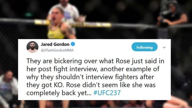 MMA Community react to Brutal slam knock out in Rose Namajunas vs Jessica Andrade Match at UFC 237 смотреть онлайн