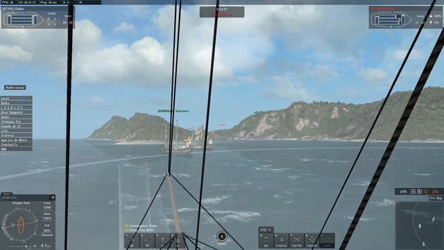 Port Battle, FRANCE 20 vs SPAIN 13, Pasaje defence, Naval Action смотреть онлайн