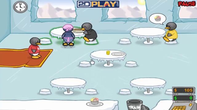 Penguin Diner Restaurant game for kids смотреть онлайн