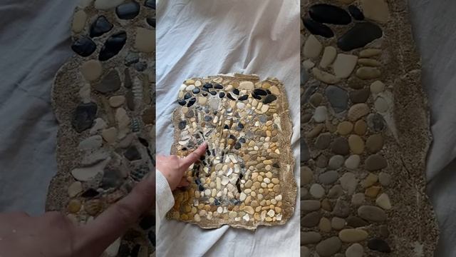 Галька. Мозаика из гальки и цемента. смотреть онлайн